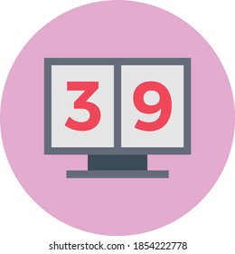 goal vector flat colour icon 