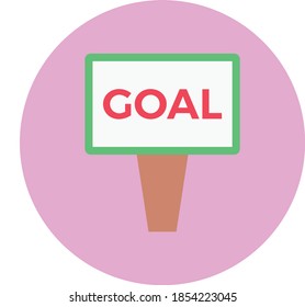 goal vector flat colour icon 