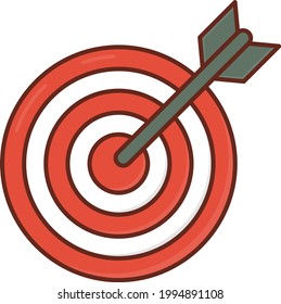 goal vector flat colour icon
