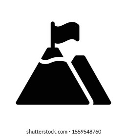 goal vector glyph flat icon 