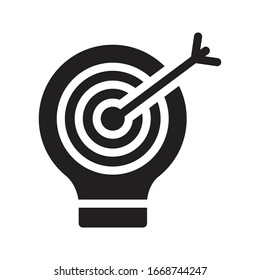 goal vector glyph flat icon 