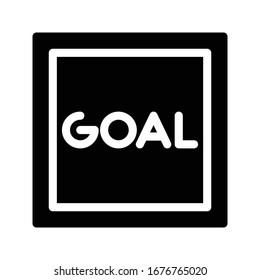 goal vector glyph flat icon 