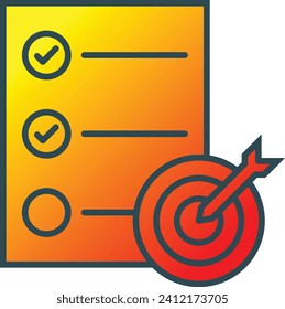 Icono de vector de objetivo. Se puede usar para imprimir, móviles y aplicaciones web.