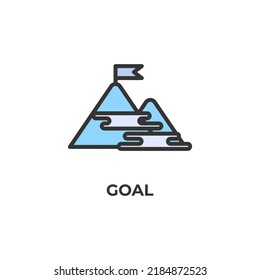 goal vector icon. Colorful flat design vector illustration. Vector graphics