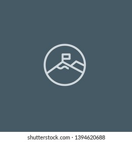 Goal vector icon. Goal concept stroke symbol design. Thin graphic elements vector illustration, outline pattern for your web site design, logo, UI. EPS 10.