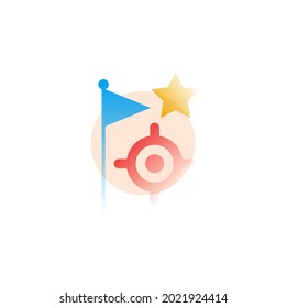 Goal. Vector icon in gradient style