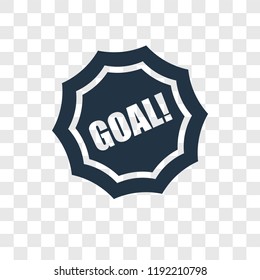 Goal vector icon isolated on transparent background, Goal transparency logo concept