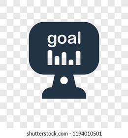 Goal vector icon isolated on transparent background, Goal transparency logo concept
