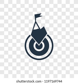 Goal vector icon isolated on transparent background, Goal transparency logo concept