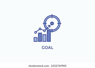 Icono de Vector de objetivo o ilustración de logotipo