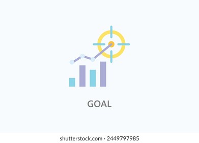 Goal vector, icon or logo sign symbol illustration
