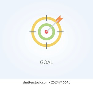Goal Vector, Icon Or Logo Sign Symbol Illustration