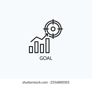 Goal Vector, Icon Or Logo Sign Symbol Illustration