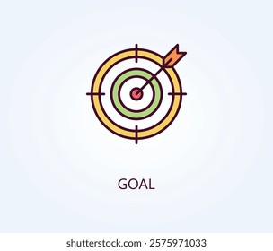 Goal Vector, Icon Or Logo Sign Symbol Illustration