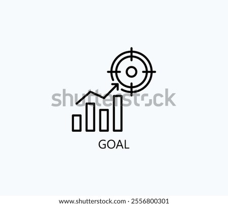 Goal Vector, Icon Or Logo Sign Symbol Illustration