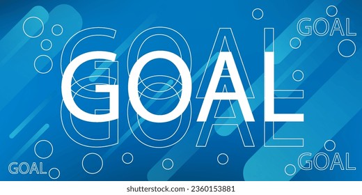 goal vector illustration on blue background.football score stadium for match.eps10