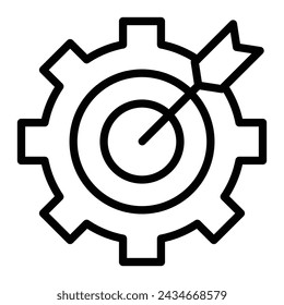 Goal Vector Line Icon Design