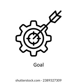 Goal vector  outline Design illustration. Symbol on White background EPS 10 File