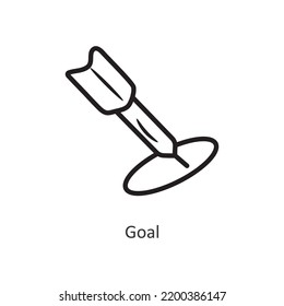 Goal vector outline Icon Design illustration. Gaming Symbol on White background EPS 10 File