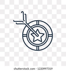 Goal vector outline icon isolated on transparent background, high quality linear Goal transparency concept can be used web and mobile