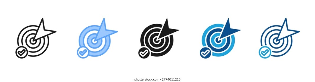 Goal web icon with multiple style collection
