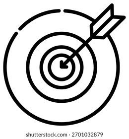 Icono de Web de objetivos en estilo de esquema
