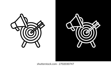 Diseño de conjunto de iconos blancos de goal