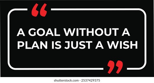 A goal without a plan is just a wish. Inspirational Quotes Poster Vector Design Template Editable Layered. Possible, Impossible, Growth, Success, Learn, Inspire, Skill Development concept. 