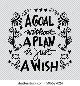  A Goal Without A Plan Is Just A Wish Concept