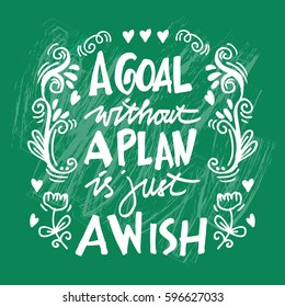 : A Goal Without A Plan Is Just A Wish Concept