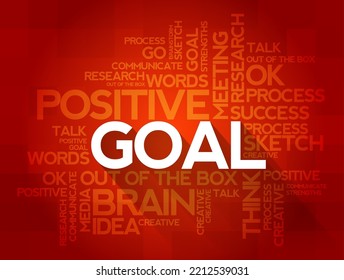 GOAL word cloud collage, business concept background
