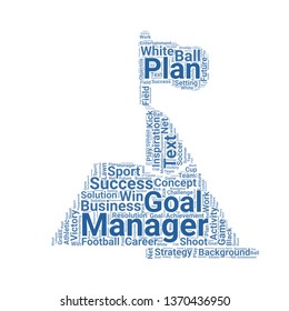 goal word cloud. tag cloud about goal