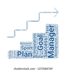 goal word cloud. tag cloud about goal
