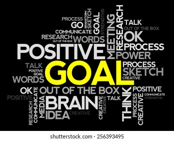 Goal words cloud, business concept