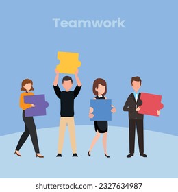 Goal-focused, increase motivation, way to achieve the goal, support and teamwork, help in overcoming obstacles, vector illustration