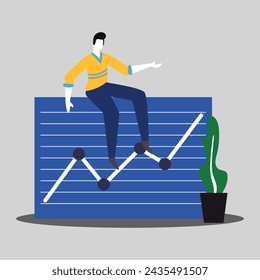 Goal-focused, increase motivation, way to achieve the goal, overcoming obstacles, business vector illustration