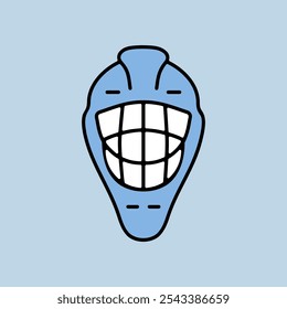 Goalie helmet vector isolated icon. Winter sign. Graph symbol for travel and tourism web site and apps design, logo, app, UI