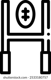goalie icon. Thin Linear Style Design Isolated On White Background