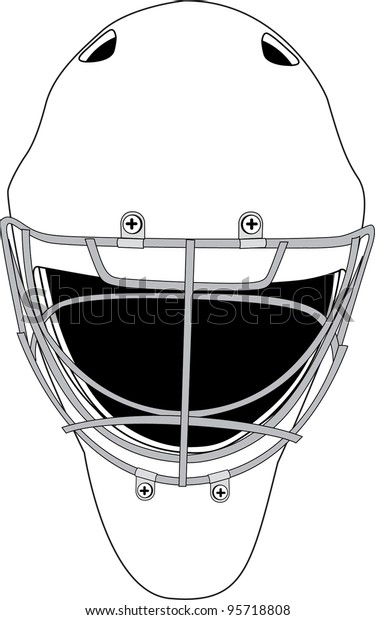 goalie mask plain clip art