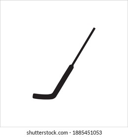 goalie's stick. vector flat icon