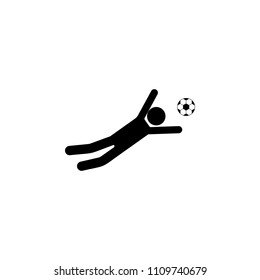 goalkeeper and ball icon. Element of soccer icon for mobile concept and web apps. Detailed goalkeeper and ball icon can be used for web and mobile. Premium icon on white background