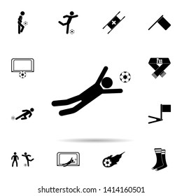 goalkeeper and ball icon. Universal set of football for website design and development, app development