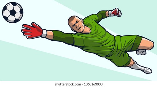 Goalkeeper blocking the ball