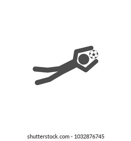 goalkeeper catches the ball icon.Element of popular soccer football  icon. Premium quality graphic design. Signs, symbols collection icon for websites, web design,