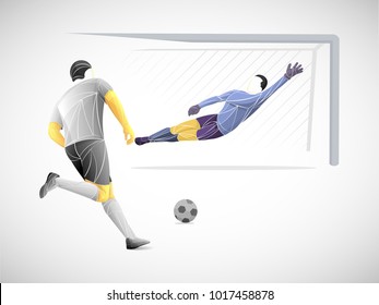 goalkeeper, forward player, soccer vector.