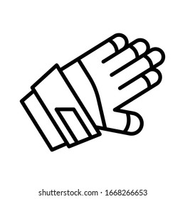 Goalkeeper glove, football icon. Simple line, outline vector elements of soccer for ui and ux, website or mobile application