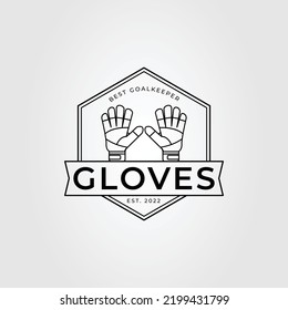 Goalkeeper Glove Or Goalie Gloves Logo Vector Illustration Design