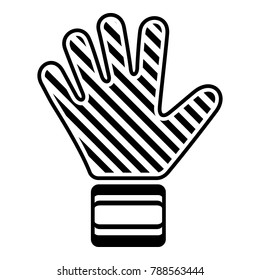 Goalkeeper glove icon. Simple illustration of goalkeeper glove vector icon for web