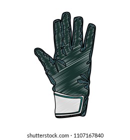 Goalkeeper glove isolated scribble