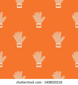 Goalkeeper glove pattern vector orange for any web design best